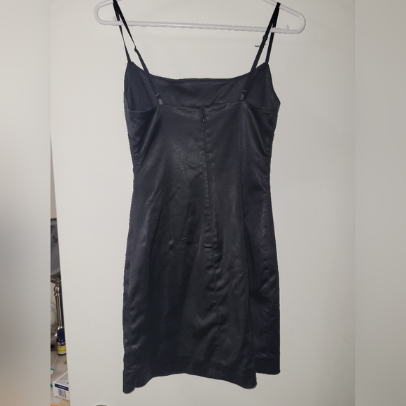 Black satin slip dress Ten by Babaton Passion Dress Black - Picture 3 of 8
